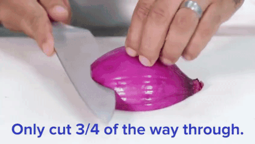 Cutting onions